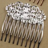 REGELIN Vintage Flower Hair Clips - Top-Rated Hair Jewelry for Women rhodium