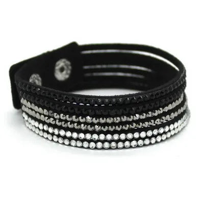 Elegant Purple Leather Bracelet for Women - Fashion Jewelry Gift with Classic Rolo Chain