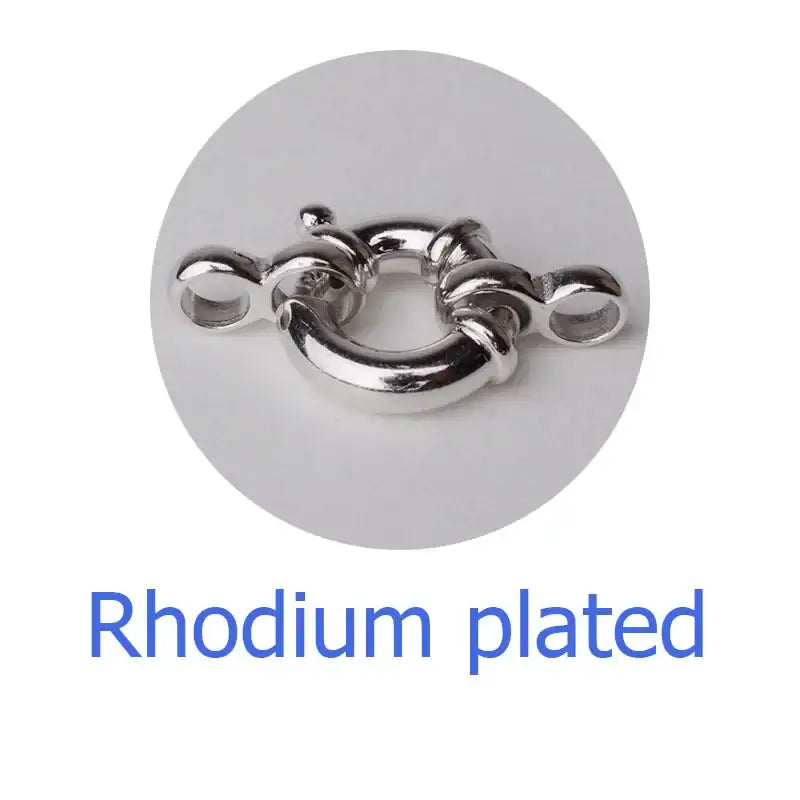 10mm Sterling Silver Necklace Clasp for Jewelry Making Rhodium plated