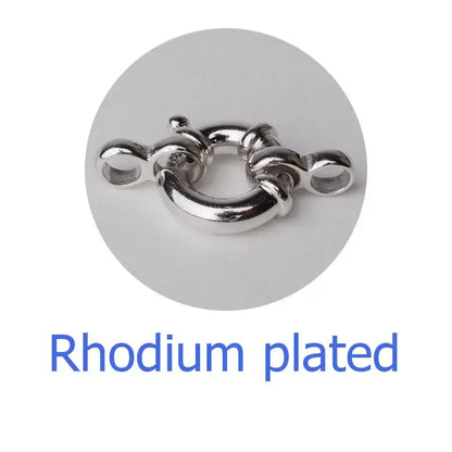 10mm Sterling Silver Necklace Clasp for Jewelry Making Rhodium plated