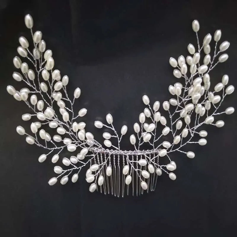 Bridal Bliss Crystal Pearl Hair Combs - Top-Rated Wedding Accessories for Stunning Hairstyles 041