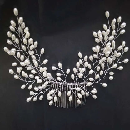 Bridal Bliss Crystal Pearl Hair Combs - Top-Rated Wedding Accessories for Stunning Hairstyles 041