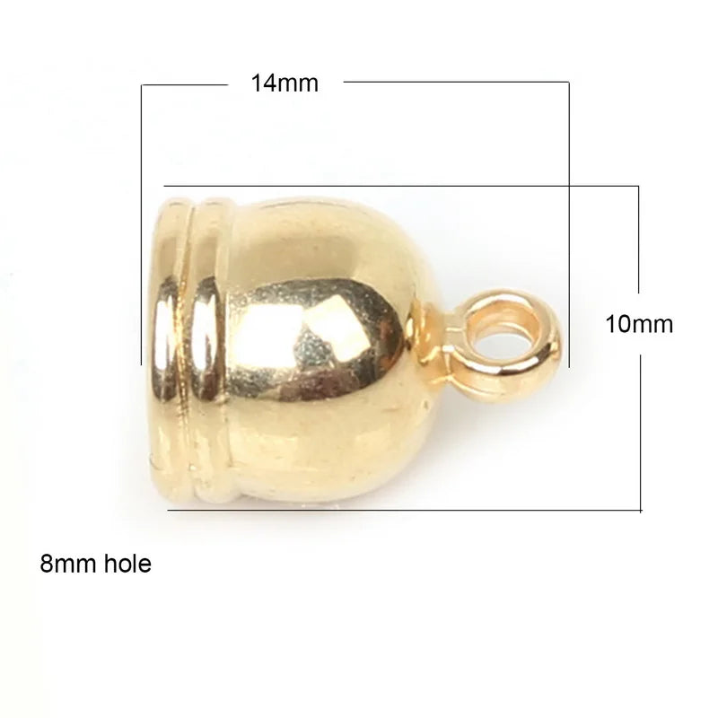 Plastic Tassel Caps and Bead Crimps for DIY Jewelry Making - 50 Piece Set