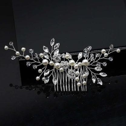 Bridal Bliss Crystal Pearl Hair Combs - Top-Rated Wedding Accessories for Stunning Hairstyles 081