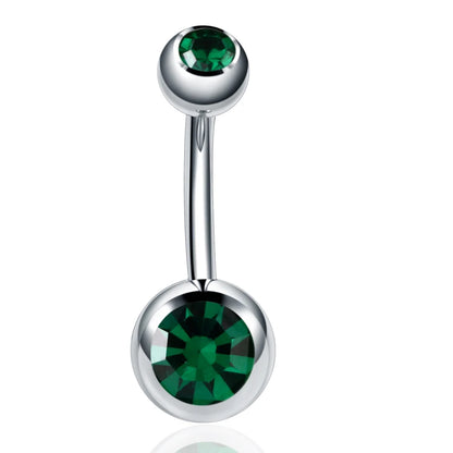 Gothic Crystal Stainless Steel Belly Button Ring for Women