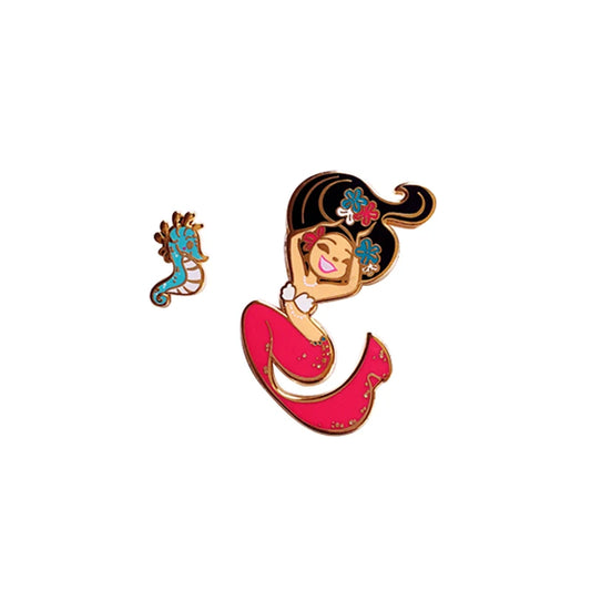 Classic Unisex Copper Mermie Pin Brooch