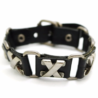 Retro Casual Leather Chain Punk Bracelet For Men Women