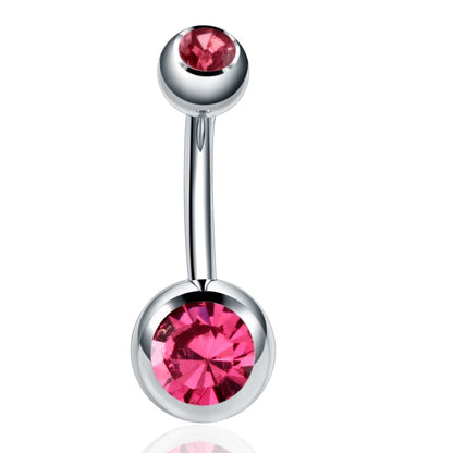Gothic Crystal Stainless Steel Belly Button Ring for Women