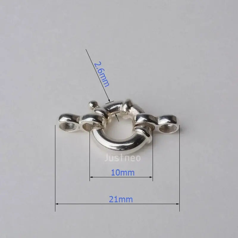 10mm Sterling Silver Necklace Clasp for Jewelry Making