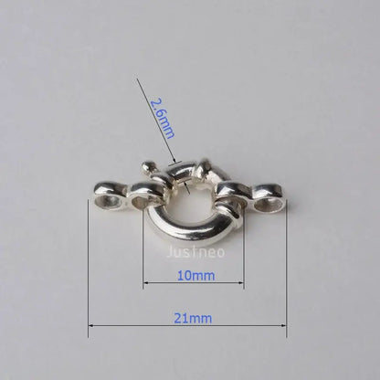 10mm Sterling Silver Necklace Clasp for Jewelry Making