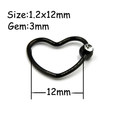 Unisex Surgical Steel Hoop and Stud Piercing Ring for Ear, Nose, and Lip