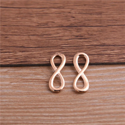 Infinity Symbol Connectors in Three Color Plated Metal for DIY Jewelry and Crafts, 30-Piece Set