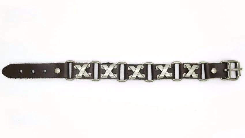 Retro Casual Leather Chain Punk Bracelet For Men Women