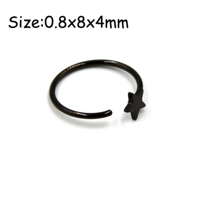 Unisex Surgical Steel Hoop and Stud Piercing Ring for Ear, Nose, and Lip