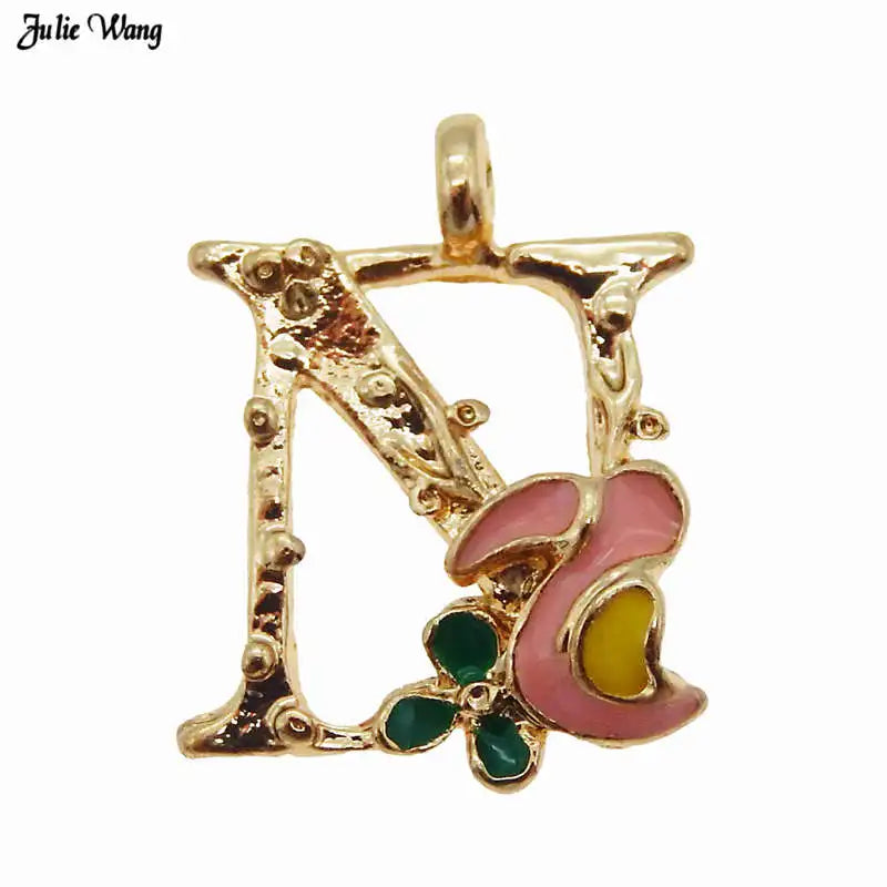 GraceAngie Gold Alphabet Letter Charms Set for DIY Jewelry and Home Decor