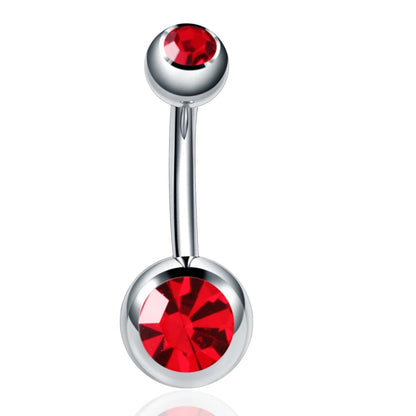 Gothic Crystal Stainless Steel Belly Button Ring for Women
