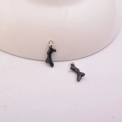 Vibrant Enamel Tree Charms Rhodium Plated Copper Pendants for DIY Earrings Jewelry 10pcs Set