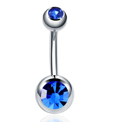 Gothic Crystal Stainless Steel Belly Button Ring for Women