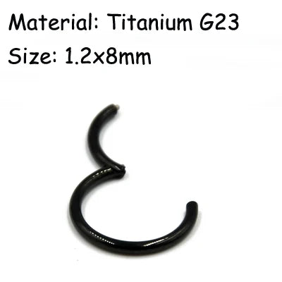 Unisex Surgical Steel Hoop and Stud Piercing Ring for Ear, Nose, and Lip
