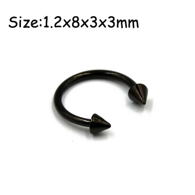 Unisex Surgical Steel Hoop and Stud Piercing Ring for Ear, Nose, and Lip