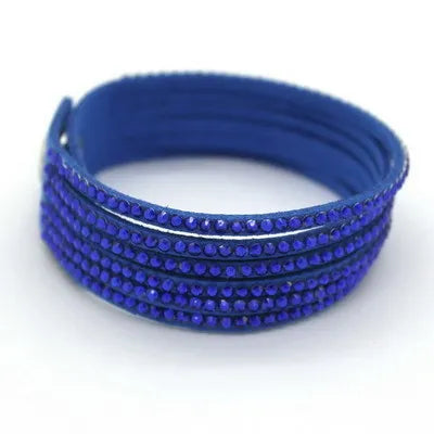 Elegant Purple Leather Bracelet for Women - Fashion Jewelry Gift with Classic Rolo Chain