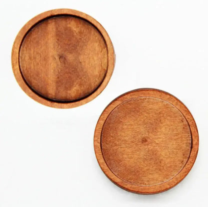 Regelin 10pcs Wood Cabochon Base 12-30mm Pendants for DIY Jewelry Crafting