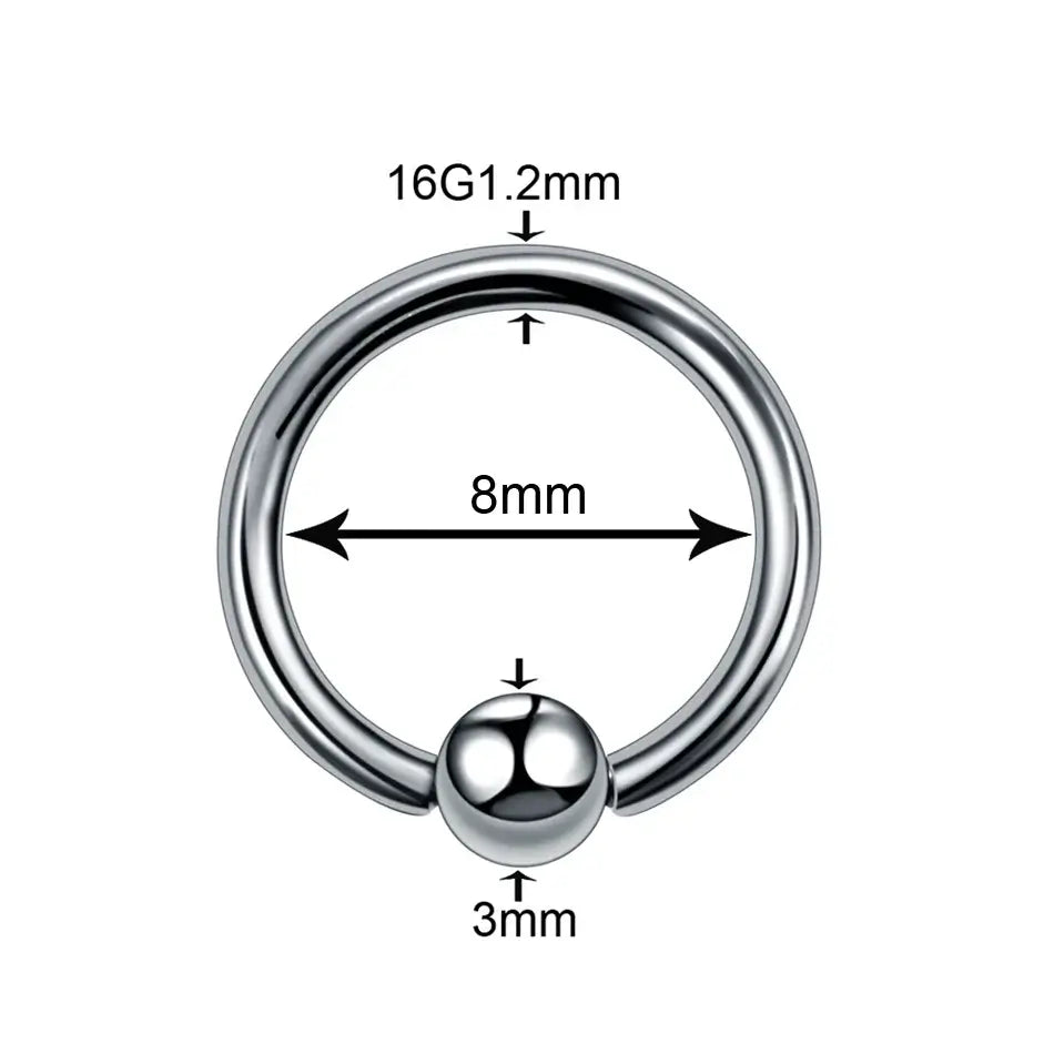 Titanium Nose Piercing Earrings Captive Bead Ring Anodized