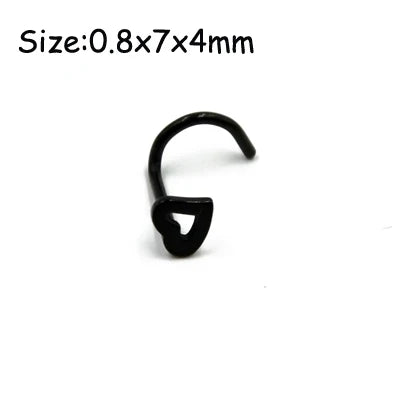 Unisex Surgical Steel Hoop and Stud Piercing Ring for Ear, Nose, and Lip
