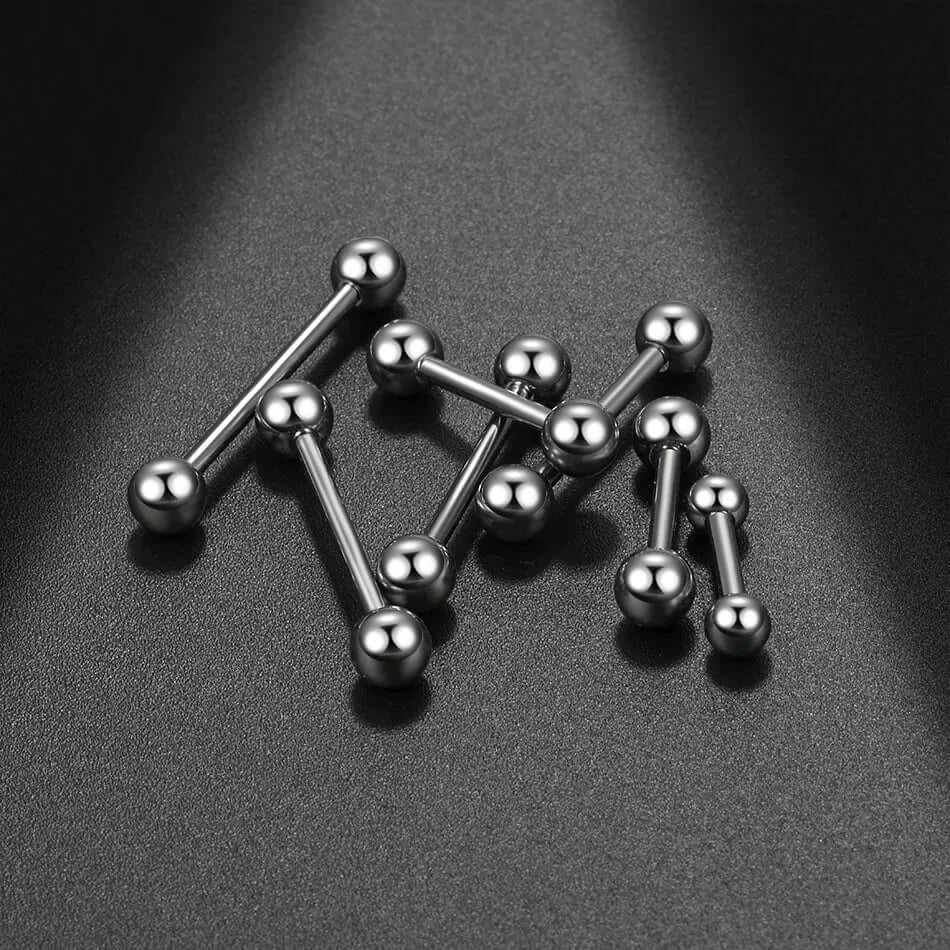 1PC G23 Titanium Helix Stud Rings Tragus Barbell Jewelry Silver Color