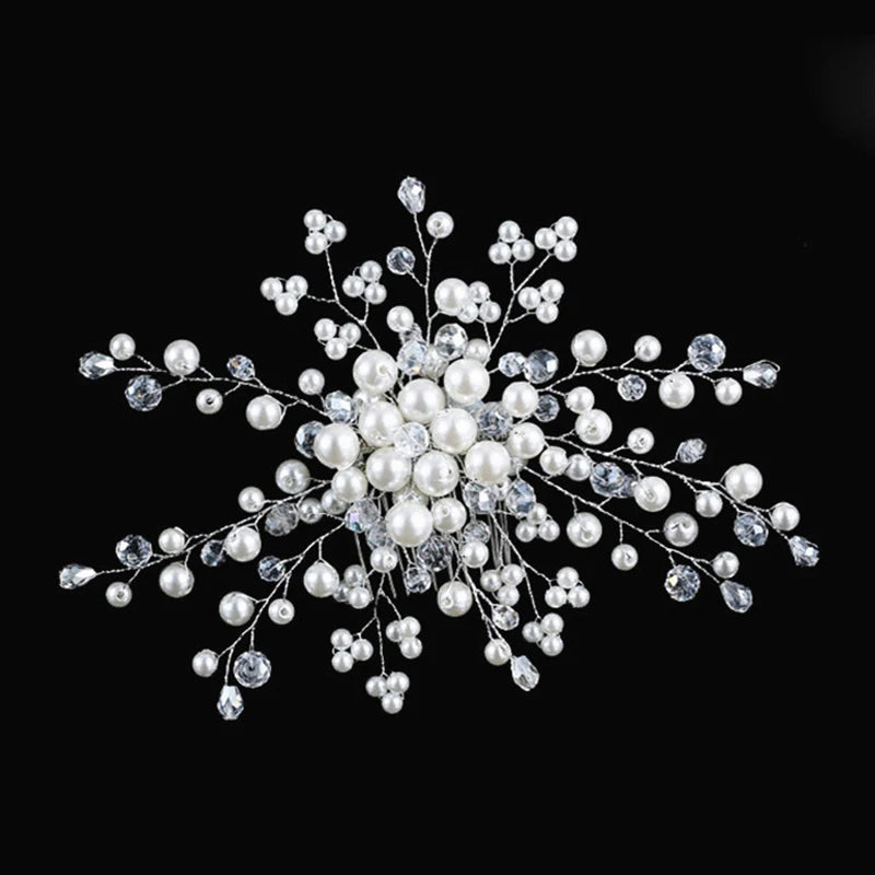 Bridal Bliss Crystal Pearl Hair Combs - Top-Rated Wedding Accessories for Stunning Hairstyles 001