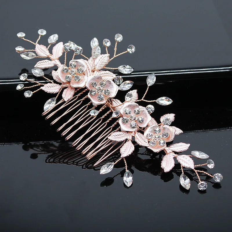 Bridal Bliss Crystal Pearl Hair Combs - Top-Rated Wedding Accessories for Stunning Hairstyles 041