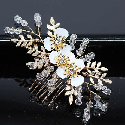 Bridal Bliss Crystal Pearl Hair Combs - Top-Rated Wedding Accessories for Stunning Hairstyles 049