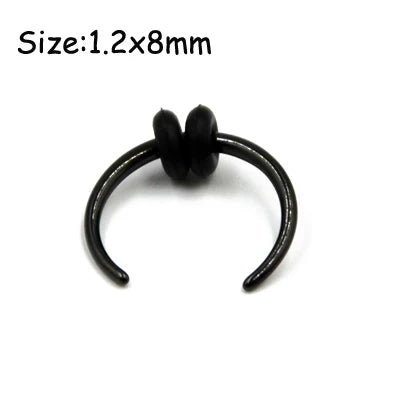 Unisex Surgical Steel Hoop and Stud Piercing Ring for Ear, Nose, and Lip