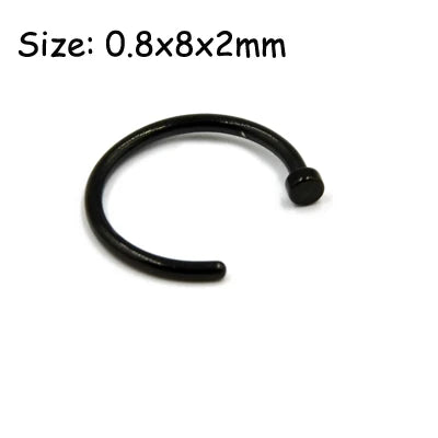 Unisex Surgical Steel Hoop and Stud Piercing Ring for Ear, Nose, and Lip