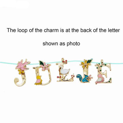 GraceAngie Gold Alphabet Letter Charms Set for DIY Jewelry and Home Decor