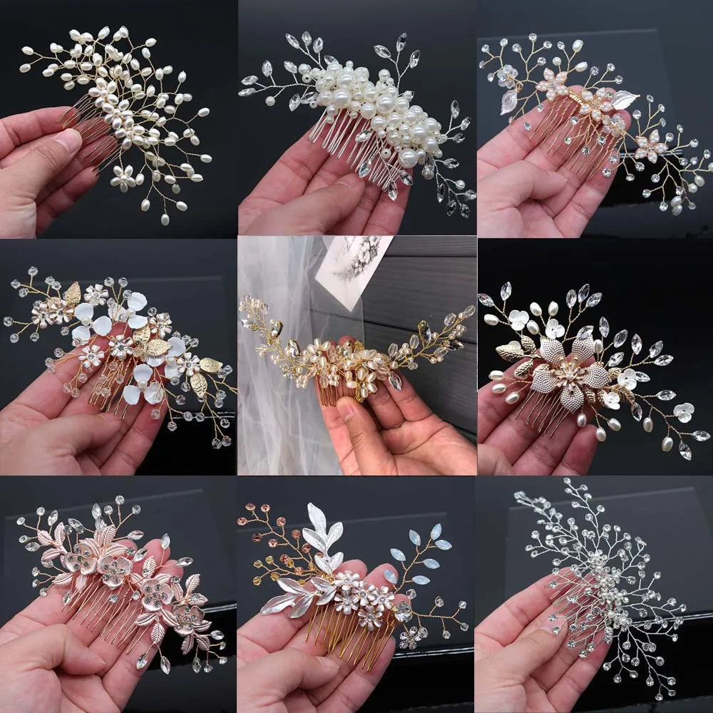 Bridal Bliss Crystal Pearl Hair Combs - Top-Rated Wedding Accessories for Stunning Hairstyles