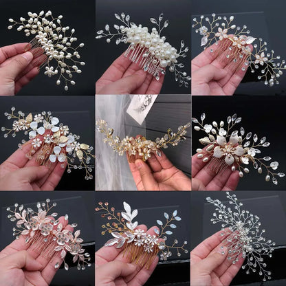 Bridal Bliss Crystal Pearl Hair Combs - Top-Rated Wedding Accessories for Stunning Hairstyles