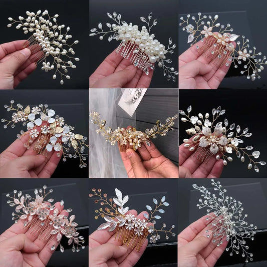 Bridal Bliss Crystal Pearl Hair Combs - Top-Rated Wedding Accessories for Stunning Hairstyles