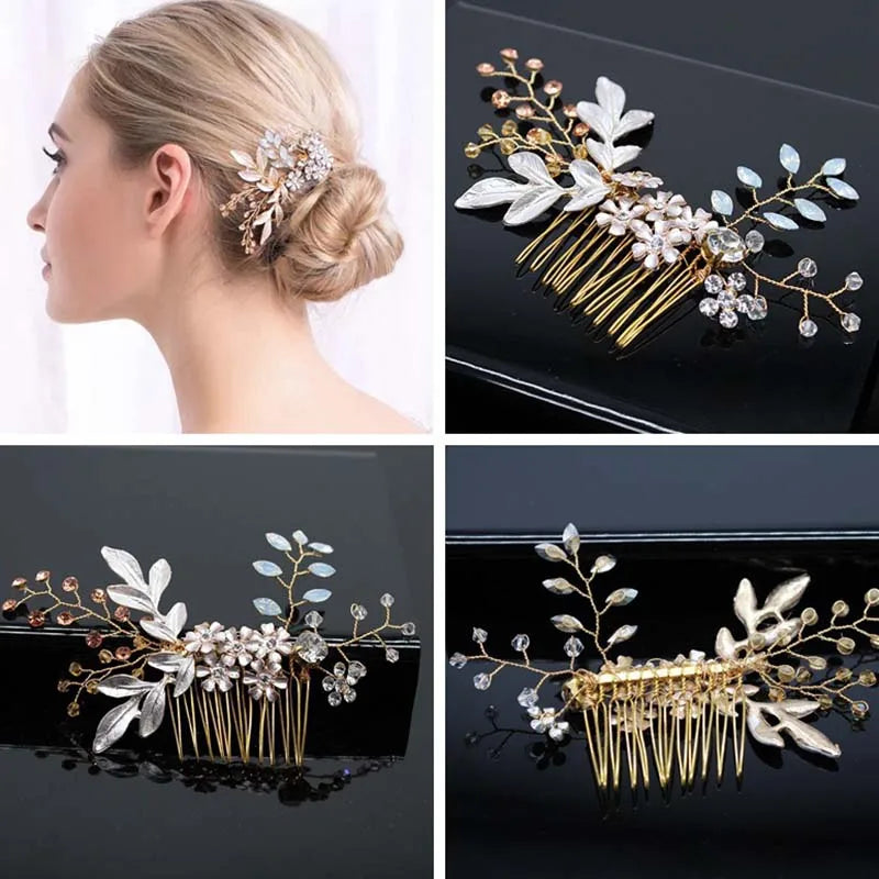 Bridal Bliss Crystal Pearl Hair Combs - Top-Rated Wedding Accessories for Stunning Hairstyles