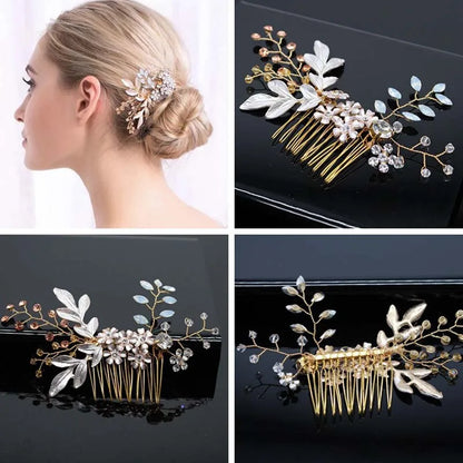 Bridal Bliss Crystal Pearl Hair Combs - Top-Rated Wedding Accessories for Stunning Hairstyles