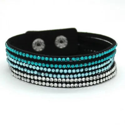 Elegant Purple Leather Bracelet for Women - Fashion Jewelry Gift with Classic Rolo Chain