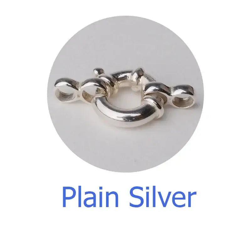 10mm Sterling Silver Necklace Clasp for Jewelry Making Plain Silver