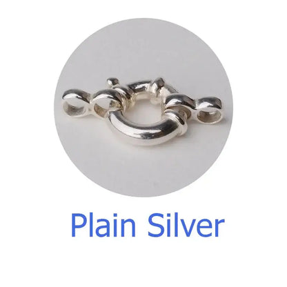 10mm Sterling Silver Necklace Clasp for Jewelry Making Plain Silver