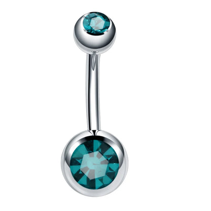 Gothic Crystal Stainless Steel Belly Button Ring for Women