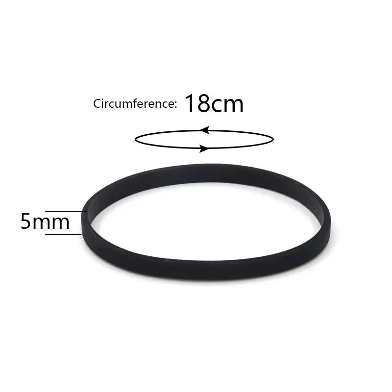 Glow In The Dark Unisex Silicone Fitness Bracelets Set - 5 Colorful Wristbands for Men, Women, and Kids