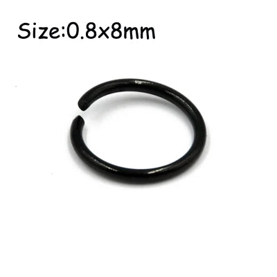 Unisex Surgical Steel Hoop and Stud Piercing Ring for Ear, Nose, and Lip