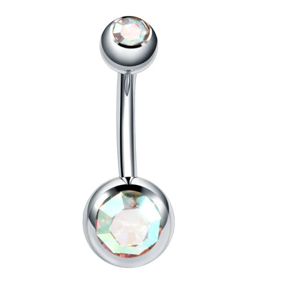 Gothic Crystal Stainless Steel Belly Button Ring for Women