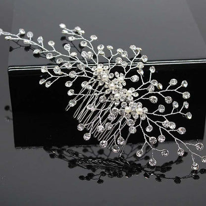 Bridal Bliss Crystal Pearl Hair Combs - Top-Rated Wedding Accessories for Stunning Hairstyles 044
