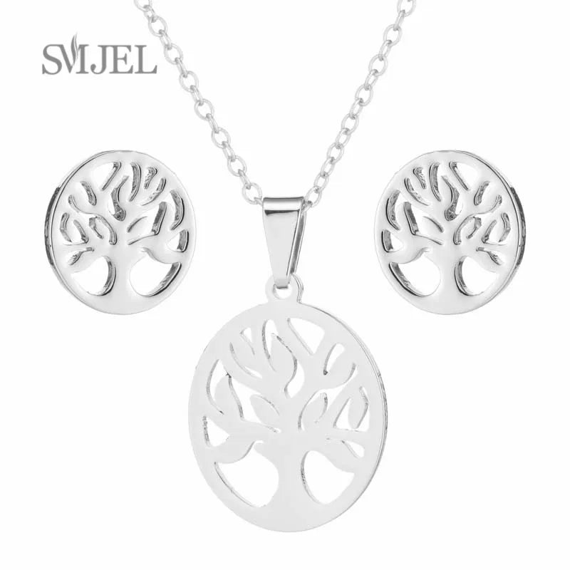 Elegant Stainless Steel Animal Necklace for Women - Rabbit Charm and Paw Print Design