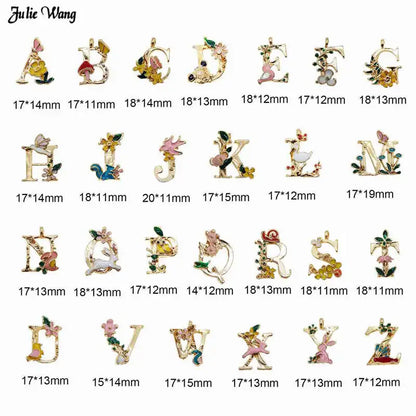 GraceAngie Gold Alphabet Letter Charms Set for DIY Jewelry and Home Decor